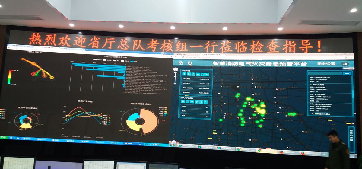 安徽宿州消防監(jiān)控中心室內(nèi)led全彩顯示屏