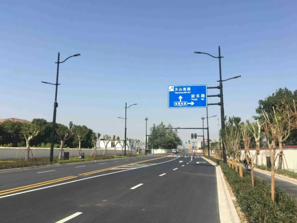 進(jìn)口博覽會(huì)周邊道路多桿合一路燈