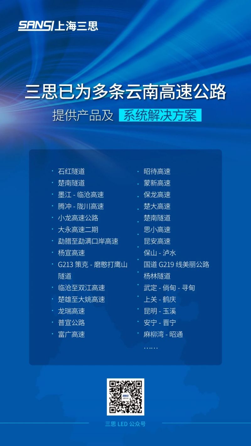 大國交通,之云南,抵御復(fù)雜環(huán)境,三思LED路隧照明,鑄就交通豐碑